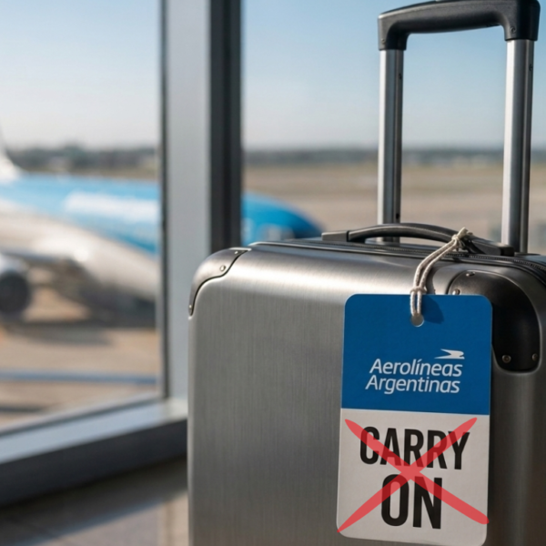 Cuestión de peso: ahora Aerolíneas Argentinas te cobra el equipaje de mano
